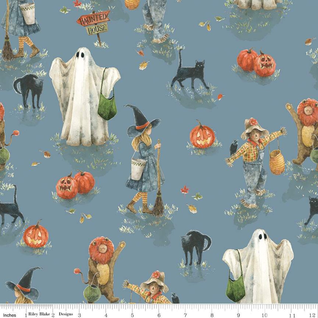 Fabric Riley Blake Dusk Main Trick or Treat by the Quarter Yard CD15960-DUSK